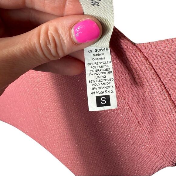 Maaji Pink Watermelon Serenna V Neck Reversible One Piece Swimsuit - Picture 10 of 13